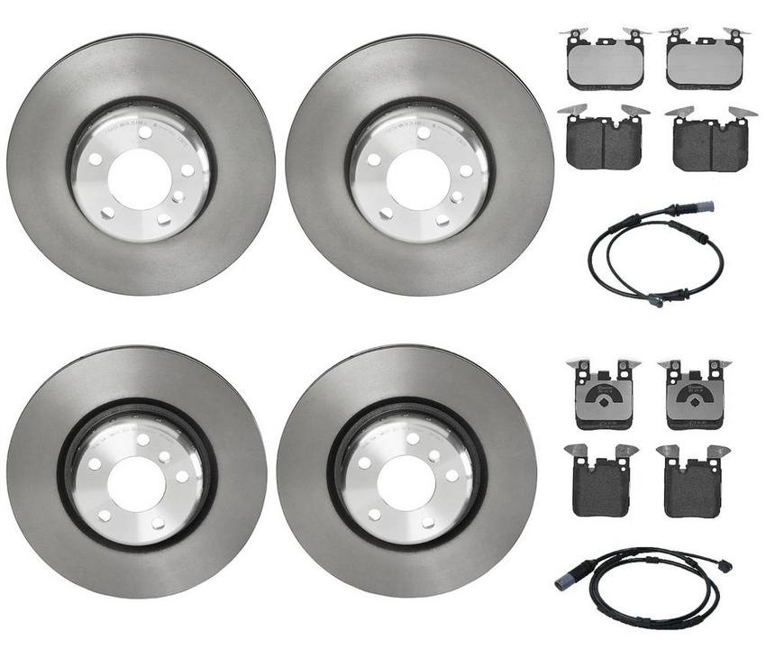 Brembo Brake Pads and Rotors Kit - Front and Rear (340mm/345mm) (Low-Met)